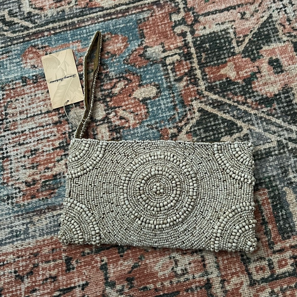 Tommy Bahama beaded clutch